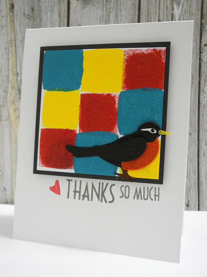 VersaColor Ink for a Bird-Themed Thank You Card