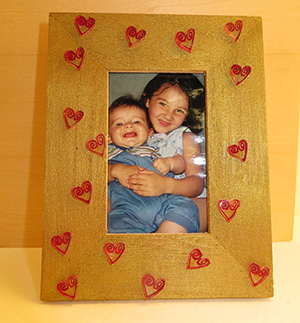 Hearts Picture Frame with Shrinky Dinks