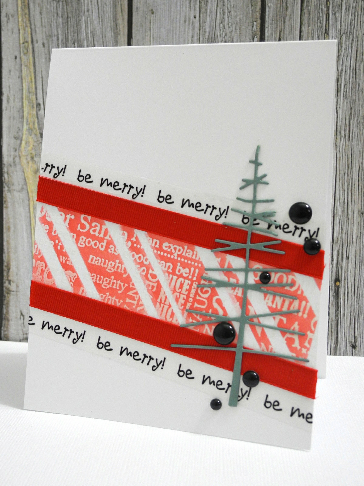 Be Merry Simple Christmas or Holiday Card
