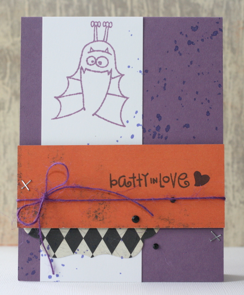 Batty in Love Halloween Card card making, paper craft, hand made cards, hand made, paper crafting, stamping, scrapbooking, card maker, paper crafts, cards, crafting, hobby, card making ideas, DIY, clear stamps, scrapbook,  greeting cards, scrap, birthday 