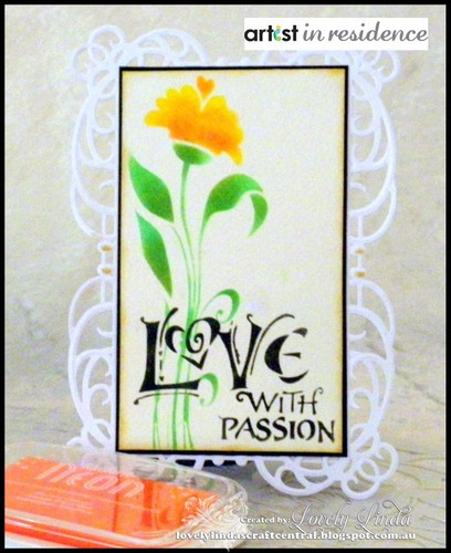 Radiant Neon Ink for a Love with Passion Card