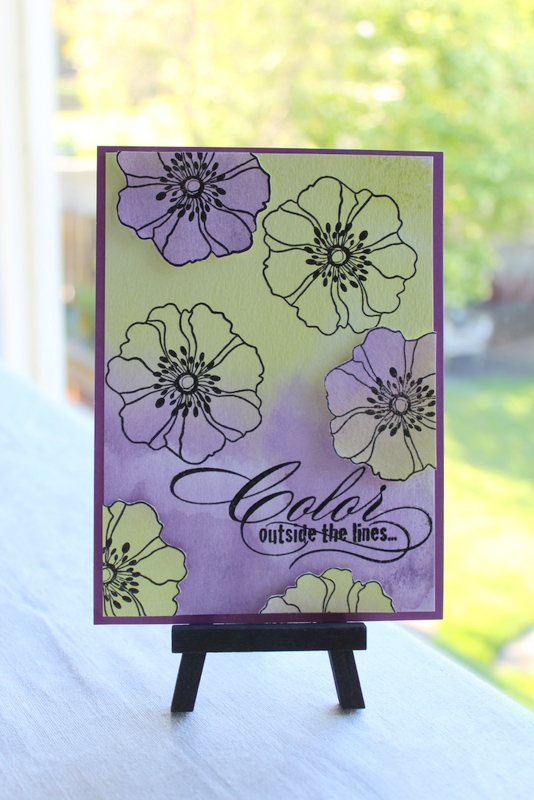 Color Outside the Lines Ink Blended Greeting Card