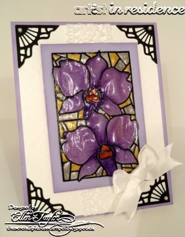 Memento Markers to Color Stained Glass Orchids