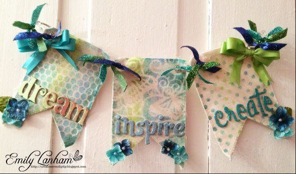 Dream, Inspire, Create with a Kaleidacolor Decorative Banner
