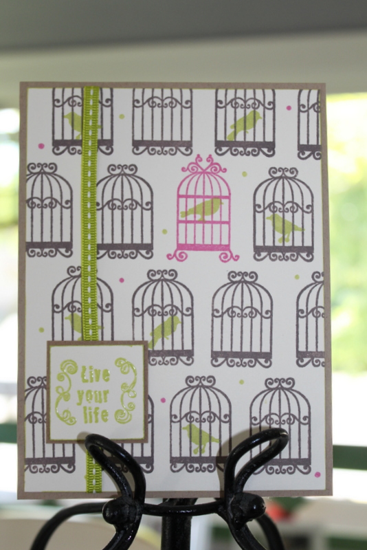 Birdcage Card with Memento Luxe