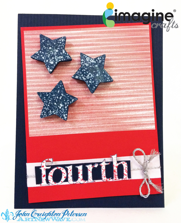 Memento Luxe for a Stars and Stripes 4th of July Card