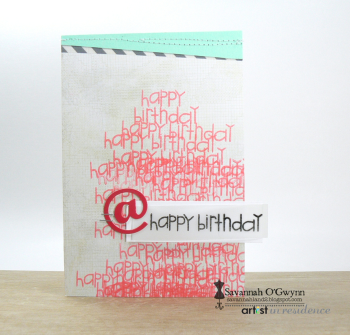 Happy Birthday Card with Stamping Texture
