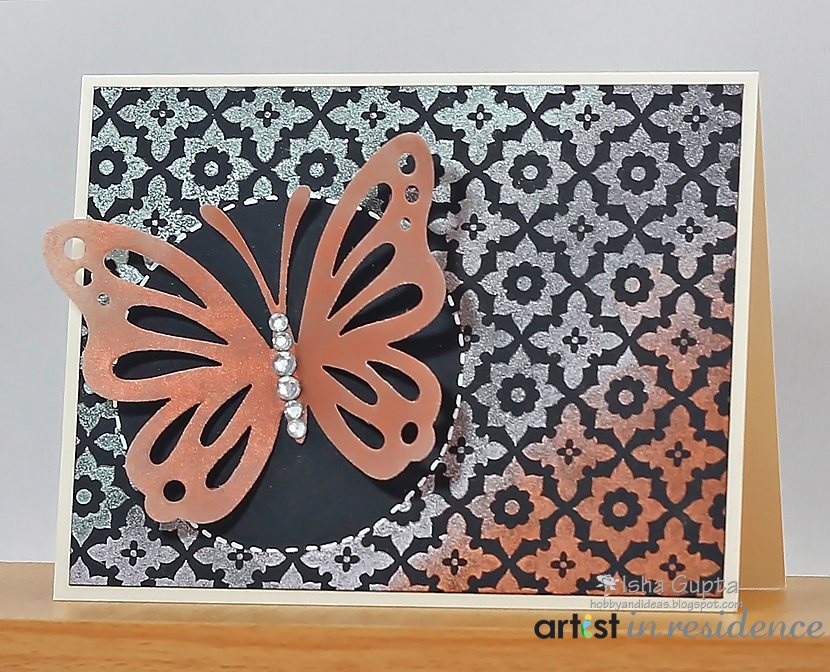 Shimmery Copper Vellum Butterfly Greeting Card