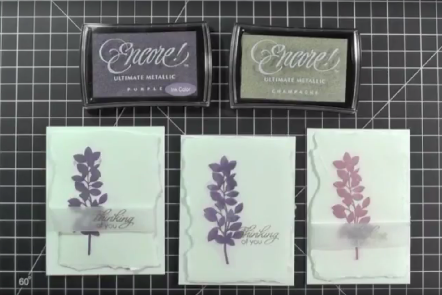 Thinking of you Greeting Cards with Encore! Inks