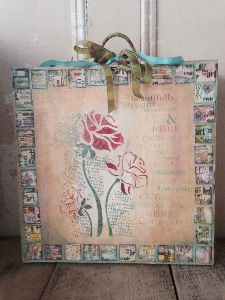 Upcycled Wine Box with Memento Inks
