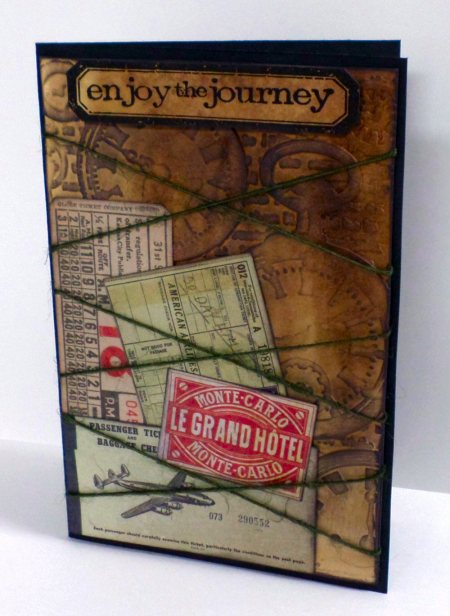 Enjoy the Journey Vintage Upcycled Card