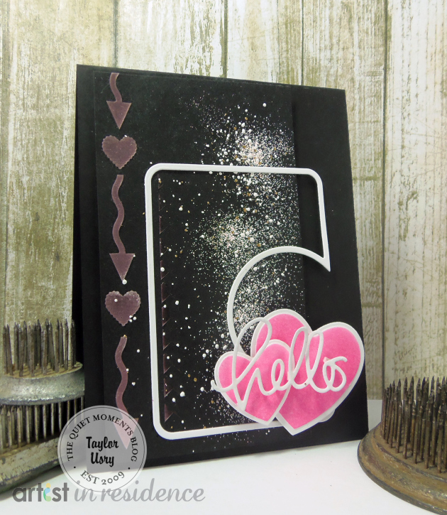 Neon Hearts for a 3D Hello Card