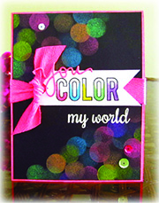 Radiant Neon on Black Cardstock for a Colorful Card