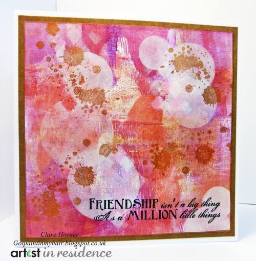 Friendship Card in a Mixed Media Style