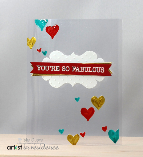 Acetate Valentines Card - Clear Card Base