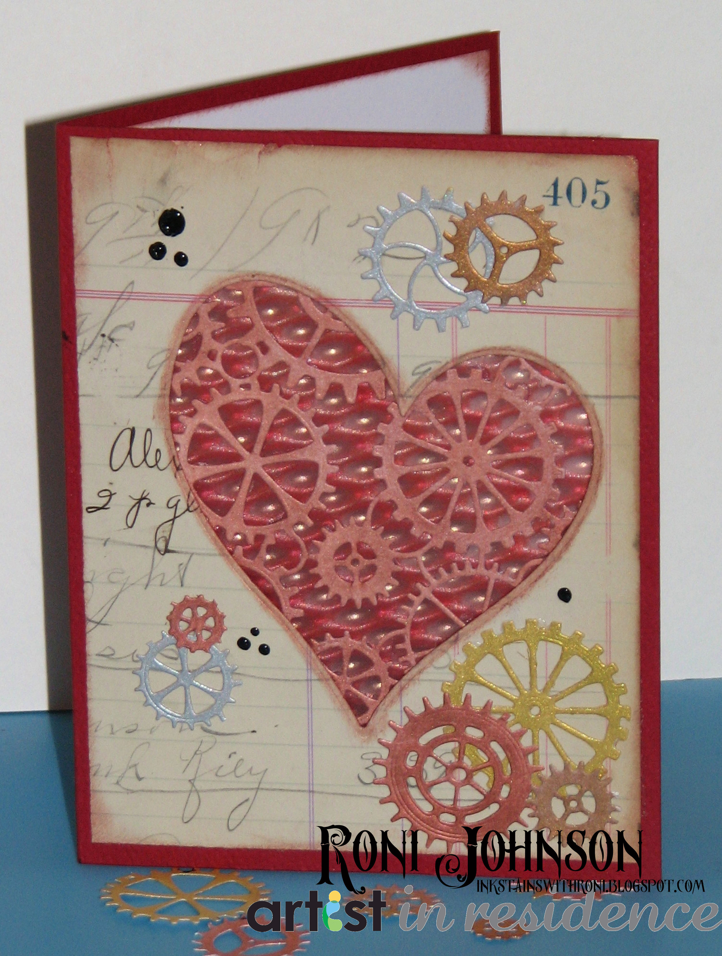 Delicata Ink for a Steampunk Valentine's Day Card