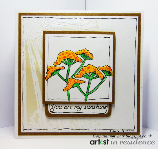 Amplify and Creative Medium for a You Are My Sunshine Card
