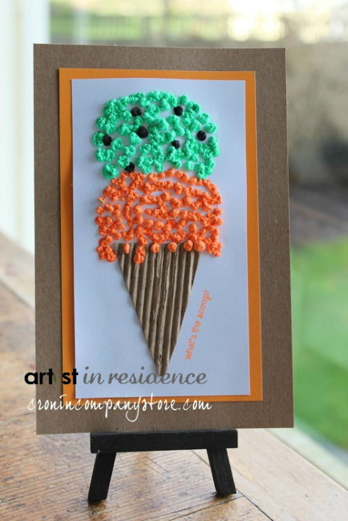 Amplify Texture for a Cute Ice Cream Cone Card
