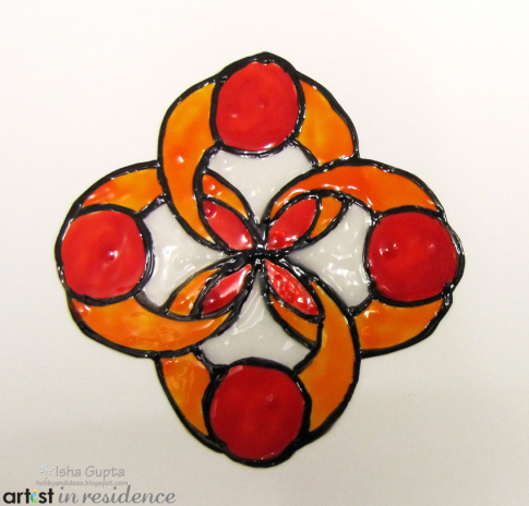 Creating Stained Glass Effects with StazOn Studio Glaze Orange and Red
