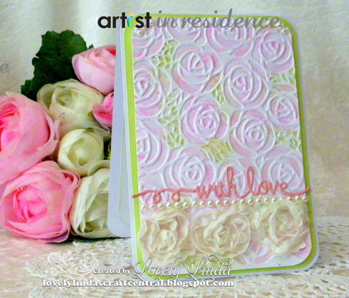 Embossed Watercolor Roses with Memento Ink