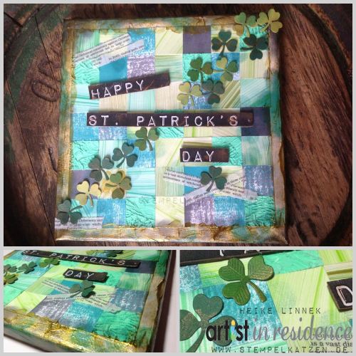 St. Patricks Day Canvas with StazOn Ink