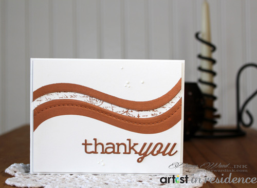 Copper Metallic Ink THANK YOU Card