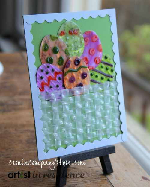 Easter Egg Hunt Greeting Card using StazOn ink