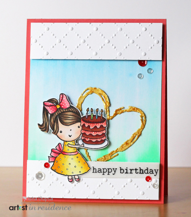 Birthday card tutorial featuring three different tools that make an extra wow factor