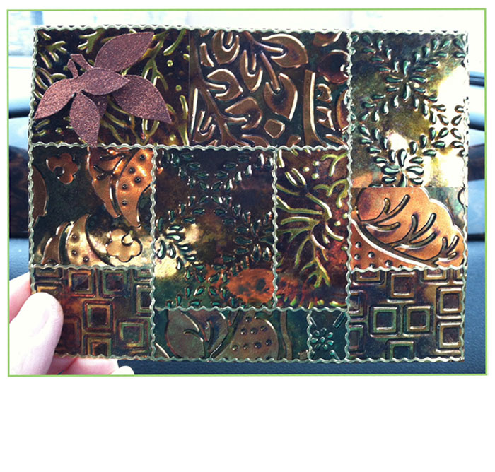 Create a Metallic Fall Patchwork with StazOn Ink