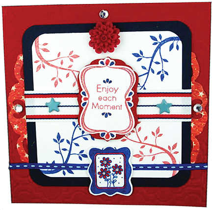 Enjoy Each Moment Fourth of July Theme Card