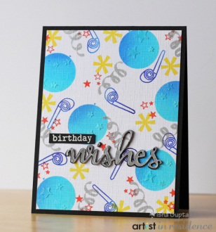 Birthday Wishes Card with a Bright Blue Party Theme