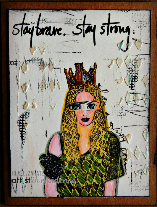Memento Markers for a Stay brave. Stay strong Art Card
