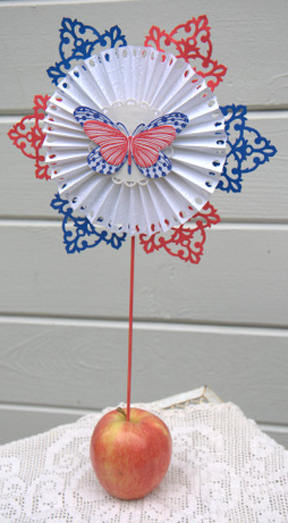 Freedom Fourth of July Butterfly Starburst Medallion