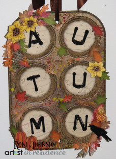 Upcycled Muffin Pan into an Autumn Wall Hanging