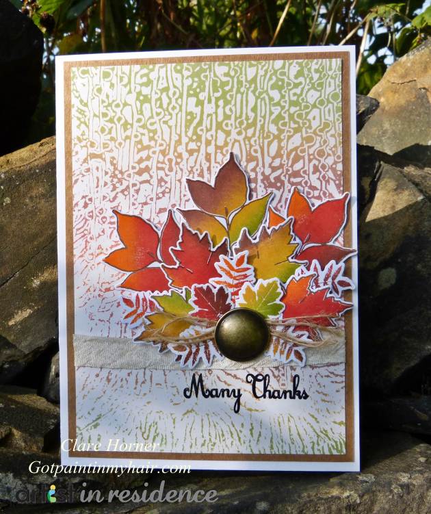 Many Thanks - Fall Leaves Thanksgiving Card