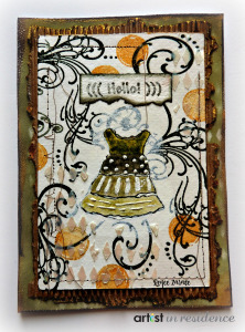Green With Envy Mixed Media Card