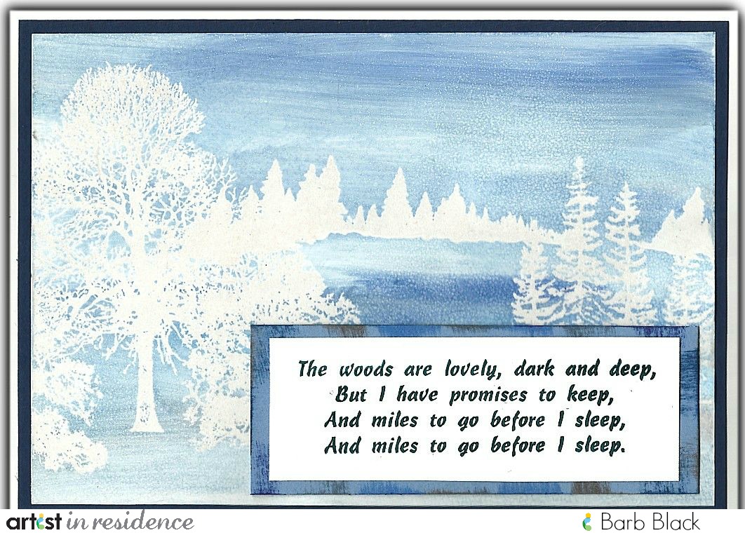VersaMark Dazzle for Snowy Woodland Holiday Card