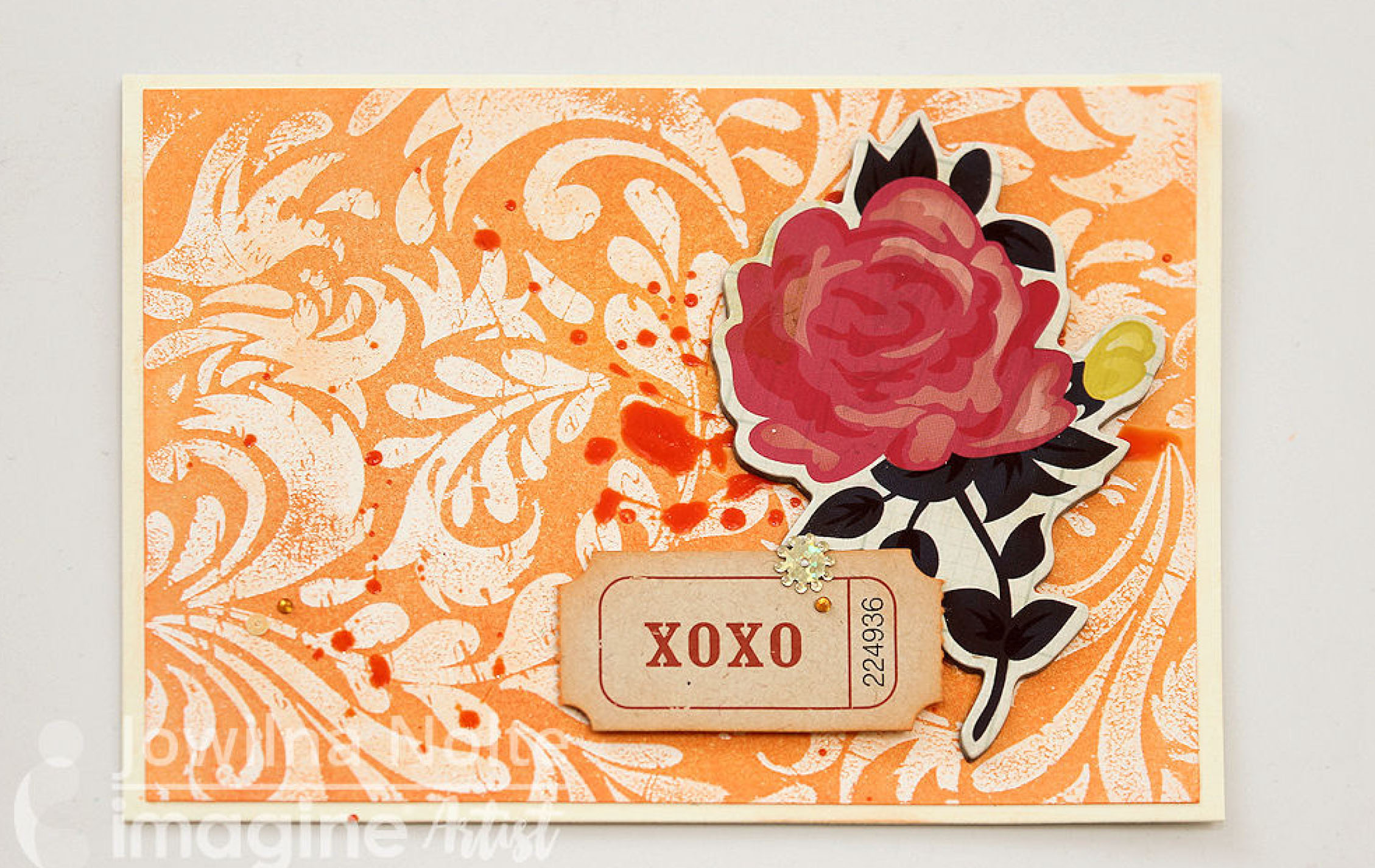Create A Tangerine Rose Valentine's Day Card