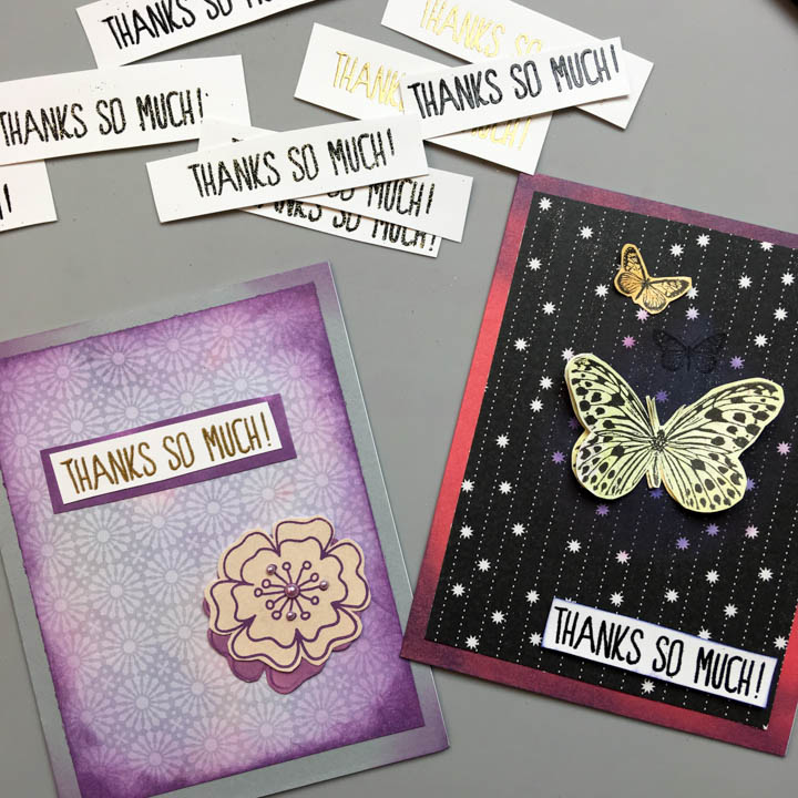 Lesson: Embossed Butterflies Beginner Guide handmade cards featuring embossed sentiments