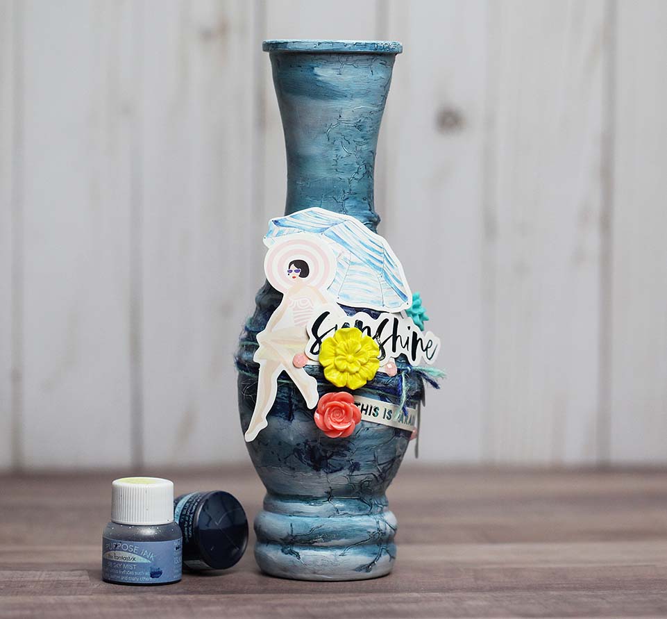 All-Purpose Ink to Create a Thrift Store Vase Revival