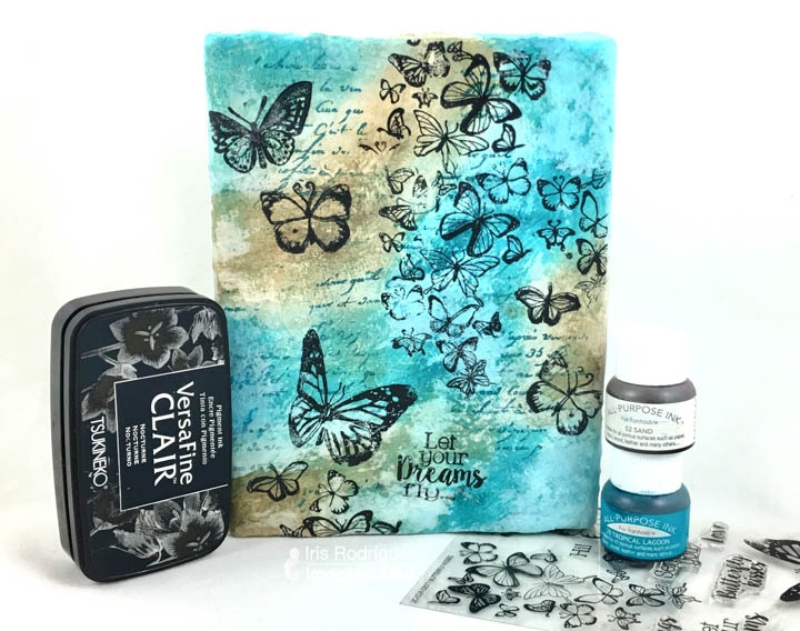 Upcycle a Wood Block Using Plaster and Tsukineko Inks