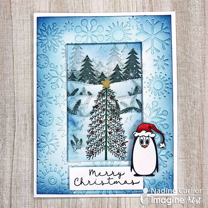 Watch my video tutorial below to see how I used Memento Inks and a mask to create a wintery Christmas scene. Enjoy!
