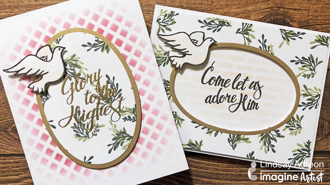 Come Let Us Adore Him Christmas Card with Memento Ink