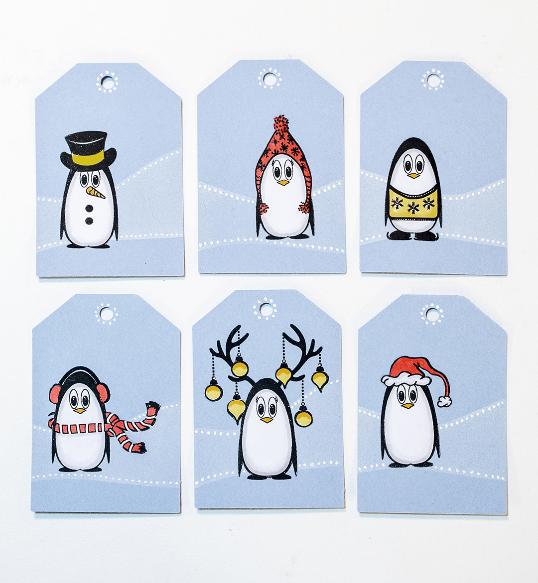 Use StazOn Pigment in Snowflake to Create Christmas Gift Tags