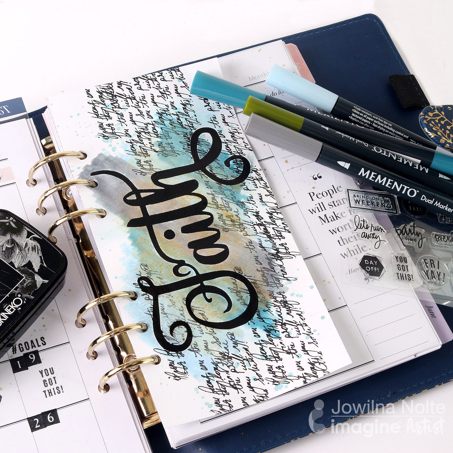 Creating a Colorful 2020 Planner Page with Memento Markers