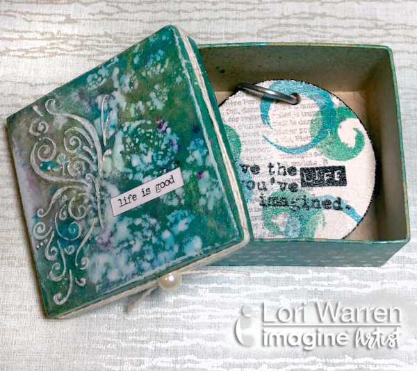 Mix your Mediums to Decorate a Chipboard Box