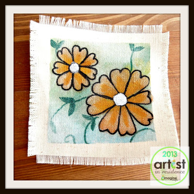 Canvas Coaster with VersaCraft Fabric Ink